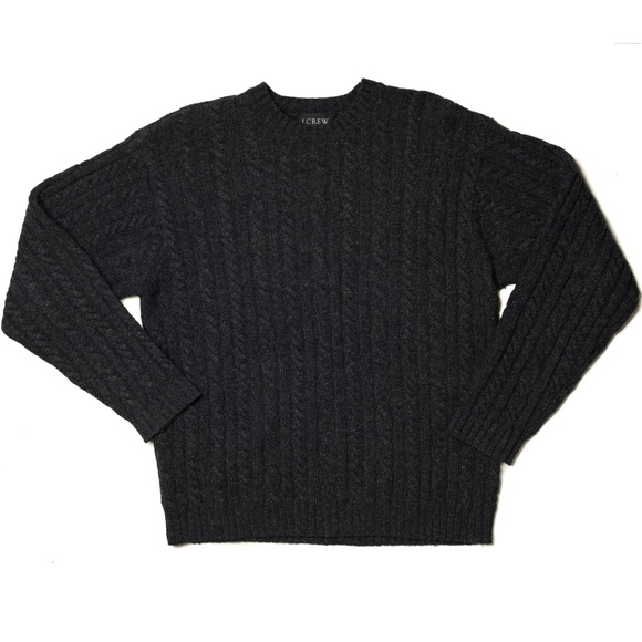 J. Crew Sweaters - J. Crew Wool-Blend Cable Knit Sweater In Grey
